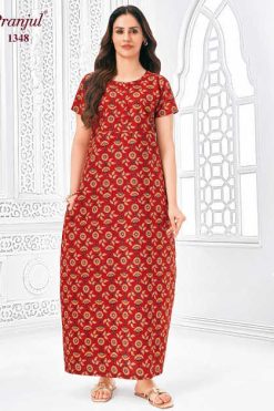 Pranjul Pragati Vol 13 C Nighty Wholesale Catalog 10 Pcs XL
