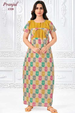 Pranjul Pragati Vol 13 D Nighty Wholesale Catalog 10 Pcs XL