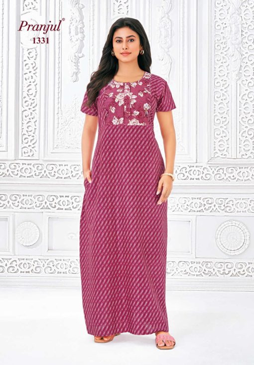 Pranjul Pragati Vol 13 D Nighty Wholesale Catalog 10 Pcs XL 7 510x732 - Pranjul Pragati Vol 13 D Nighty Wholesale Catalog 10 Pcs XL