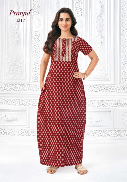 Pranjul Pragati Vol 13 E Nighty Wholesale Catalog 10 Pcs XL 3 510x732 - Pranjul Pragati Vol 13 E Nighty Wholesale Catalog 10 Pcs XL