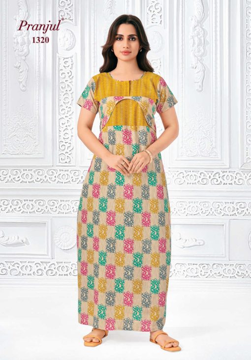 Pranjul Pragati Vol 13 F Nighty Wholesale Catalog 10 Pcs 2XL 3 510x732 - Pranjul Pragati Vol 13 F Nighty Wholesale Catalog 10 Pcs 2XL