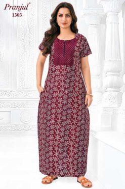 Pranjul Pragati Vol 13 F Nighty Wholesale Catalog 10 Pcs 2XL