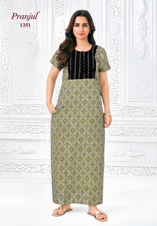 Pranjul Pragati Vol 13 F Nighty Wholesale Catalog 10 Pcs XL 9 510x732 - Pranjul Pragati Vol 13 F Nighty Wholesale Catalog 10 Pcs XL