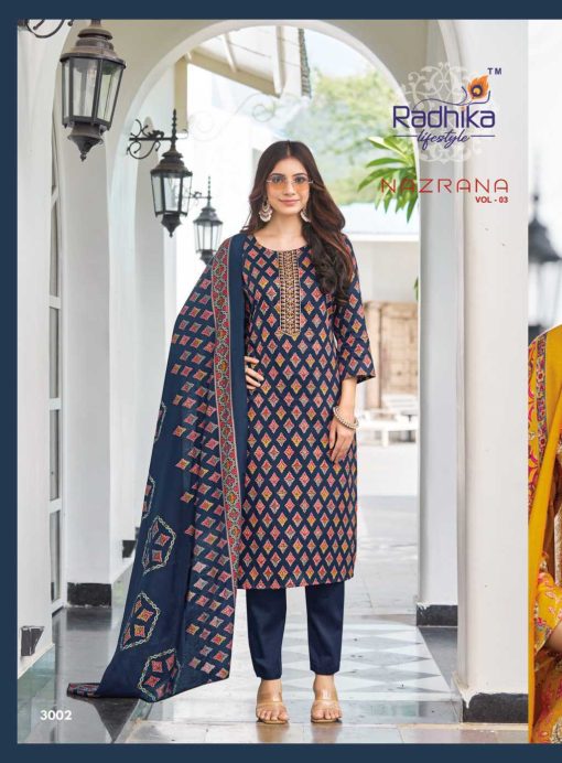 Radhika Nazrana Vol 3 Satin Readymade Salwar Suit Catalog 6 Pcs 3 510x692 - Radhika Nazrana Vol 3 Satin Readymade Salwar Suit Catalog 6 Pcs