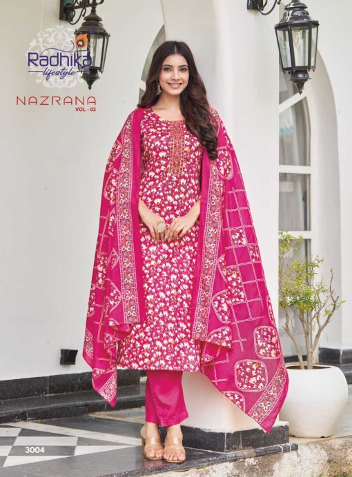 Radhika Nazrana Vol 3 Satin Readymade Salwar Suit Catalog 6 Pcs 5 510x692 - Radhika Nazrana Vol 3 Satin Readymade Salwar Suit Catalog 6 Pcs