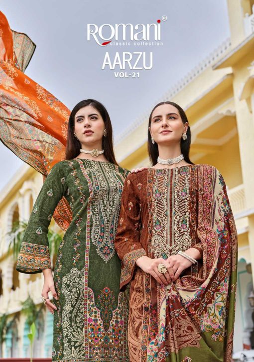 Romani Aarzu Vol 21 Cotton Salwar Suit Catalog 8 Pcs 1 510x725 - Romani Aarzu Vol 21 Cotton Salwar Suit Catalog 8 Pcs