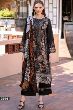 Shree Fabs Chevron Premium Collection Vol 12 Chiffon Cotton Salwar Suit Catalog 8 Pcs