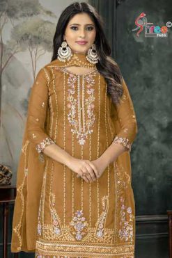 Shree Fabs K 5195 A-D Organza Salwar Suit Catalog 4 Pcs