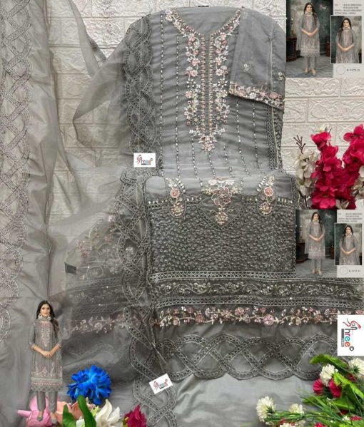 Shree Fabs K 5195 A D Organza Salwar Suit Catalog 4 Pcs 5 510x599 - Shree Fabs K 5195 A-D Organza Salwar Suit Catalog 4 Pcs