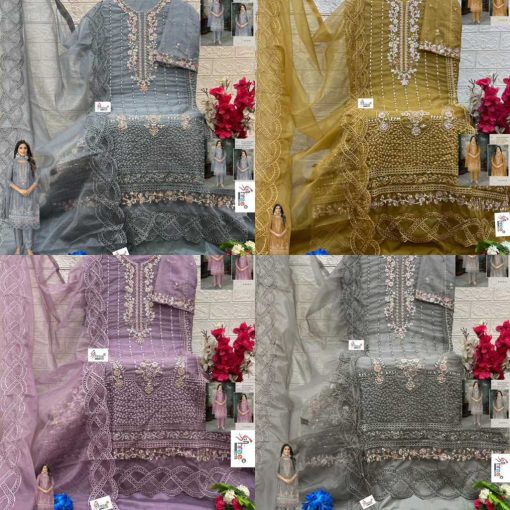 Shree Fabs K 5195 A D Organza Salwar Suit Catalog 4 Pcs 8 510x510 - Shree Fabs K 5195 A-D Organza Salwar Suit Catalog 4 Pcs