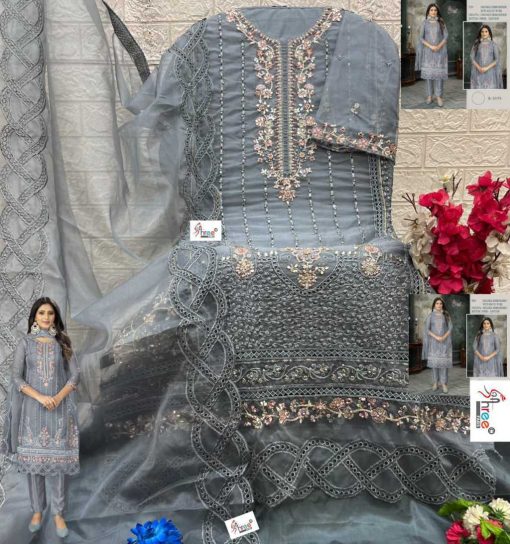 Shree Fabs K 5195 A D Organza Salwar Suit Catalog 4 Pcs 9 510x544 - Shree Fabs K 5195 A-D Organza Salwar Suit Catalog 4 Pcs