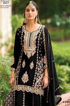Shree Fabs K 5495 A-D Chinon Readymade Suit Catalog 4 Pcs