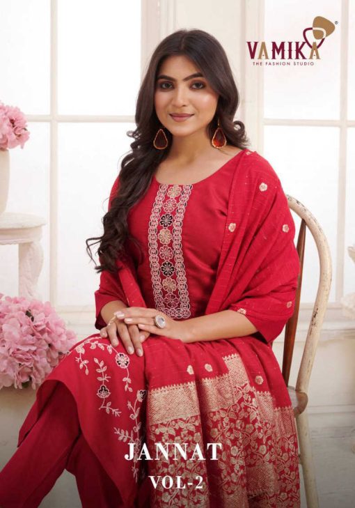 Vamika Jannat Vol 2 Viscose Readymade Suit Catalog 4 Pcs 1 510x729 - Vamika Jannat Vol 2 Viscose Readymade Suit Catalog 4 Pcs