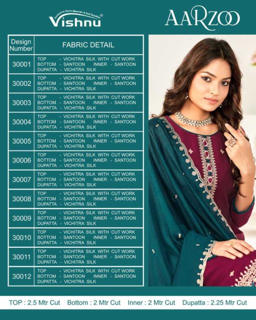 Vishnu Aarzoo Silk Salwar Suit Catalog 12 Pcs 13 510x638 - Vishnu Aarzoo Silk Salwar Suit Catalog 12 Pcs