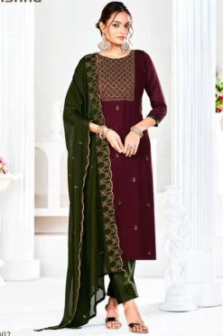 Vishnu Rehnuma Vol 2 Silk Salwar Suit Catalog 10 Pcs