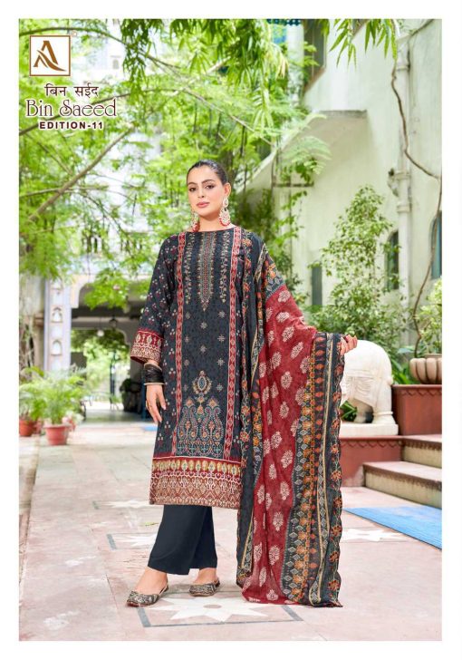 Alok Bin Saeed Vol 11 Cotton Salwar Suit Catalog 8 Pcs - Image 11