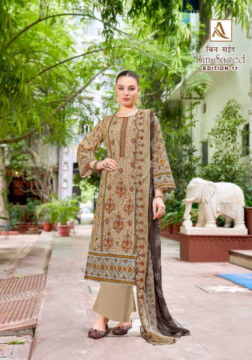 Alok Bin Saeed Vol 11 Cotton Salwar Suit Catalog 8 Pcs - Image 16