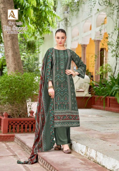 Alok Bin Saeed Vol 11 Cotton Salwar Suit Catalog 8 Pcs - Image 7