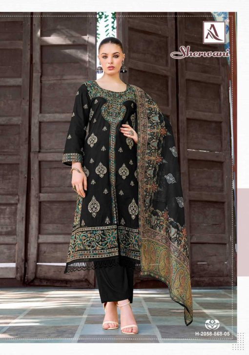 Alok Sherwani Cotton Salwar Suit Catalog 6 Pcs - Image 16