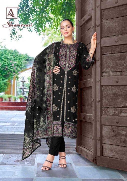 Alok Sherwani Cotton Salwar Suit Catalog 6 Pcs - Image 17