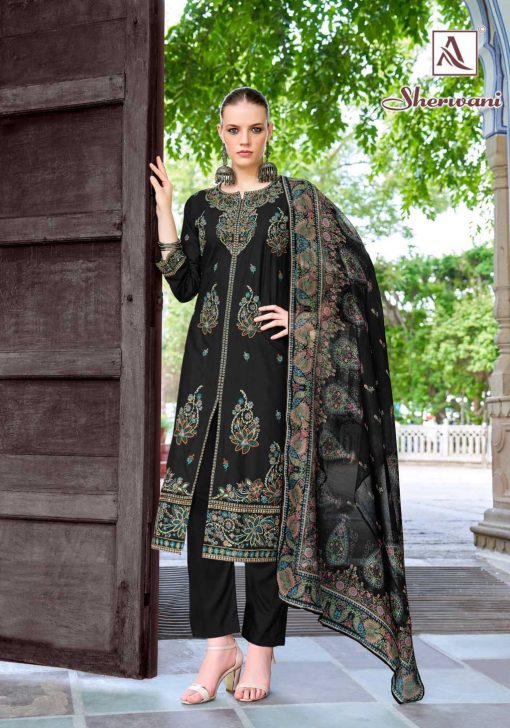 Alok Sherwani Cotton Salwar Suit Catalog 6 Pcs - Image 6