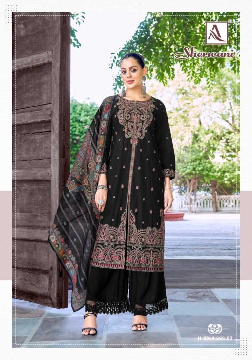 Alok Sherwani Cotton Salwar Suit Catalog 6 Pcs - Image 10