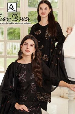 Alok Zar Douzi Cambric Salwar Suit Catalog 4 Pcs