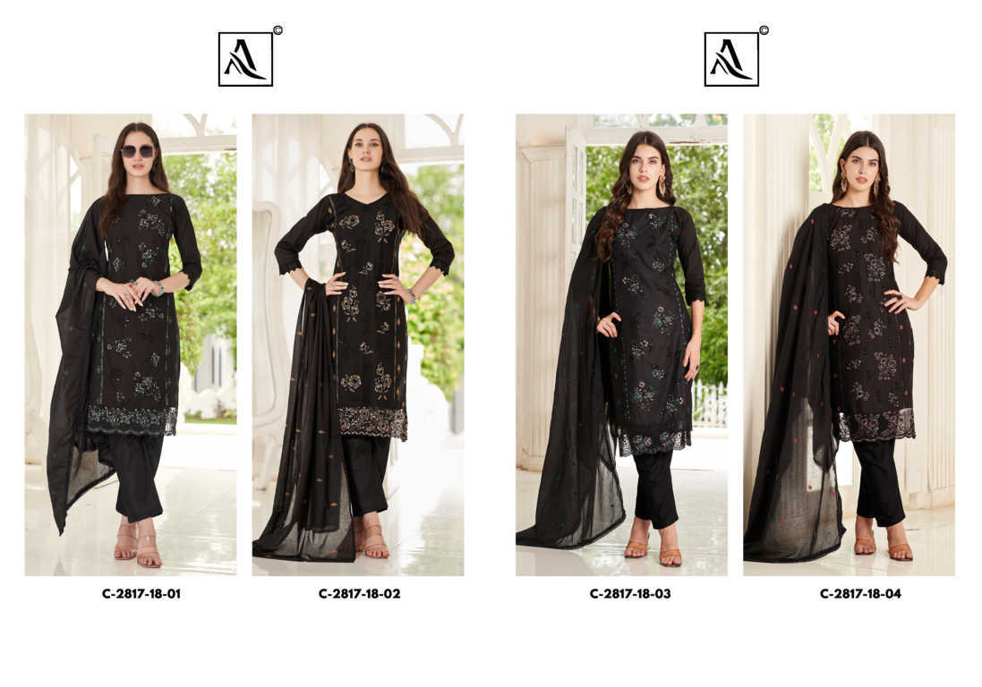 Alok Zar Douzi Cambric Salwar Suit Catalog 4 Pcs (8) Alok Zar Douzi Cambric Salwar Suit Catalog 4 Pcs - Image 9