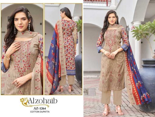 Alzohaib Mahima NX Cotton Salwar Suit Catalog 3 Pcs - Image 3