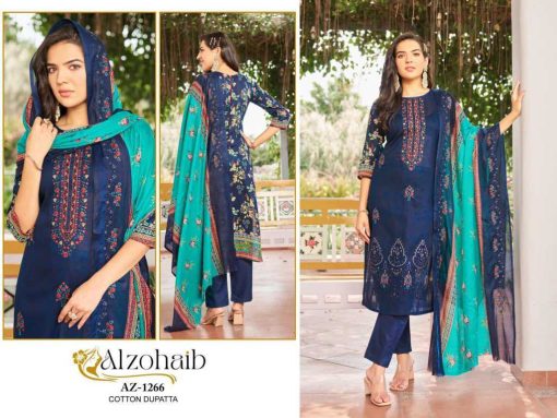 Alzohaib Mahima NX Cotton Salwar Suit Catalog 3 Pcs - Image 4