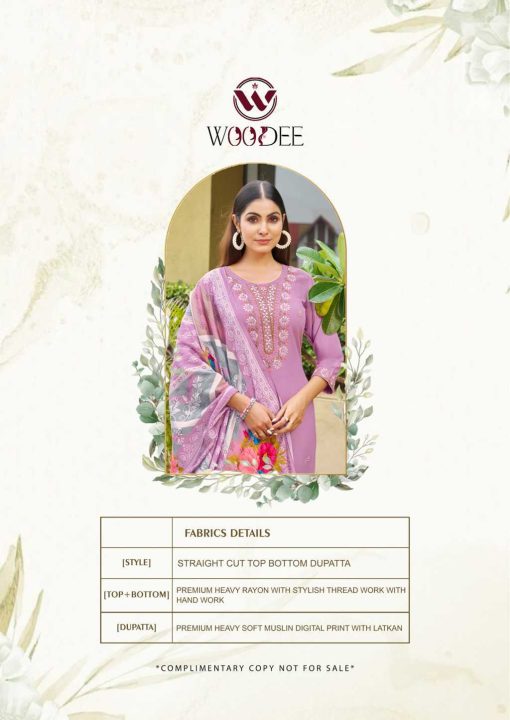 Apsara Woodee Kurti with Dupatta Bottom Rayon Catalog 6 Pcs - Image 13