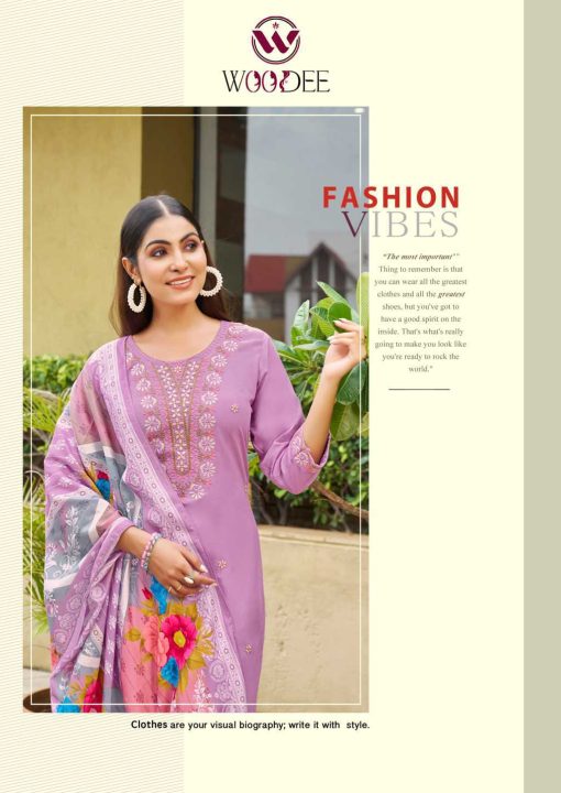 Apsara Woodee Kurti with Dupatta Bottom Rayon Catalog 6 Pcs - Image 3