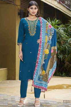 Apsara Woodee Kurti with Dupatta Bottom Rayon Catalog 6 Pcs