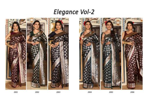 Astita Elegance Vol 2 Silk Saree Sari Catalog 6 Pcs - Image 8
