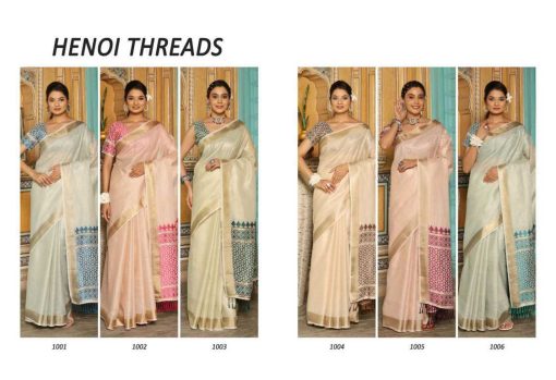 Astita Henoi Threads Cotton Saree Sari Catalog 6 Pcs - Image 8