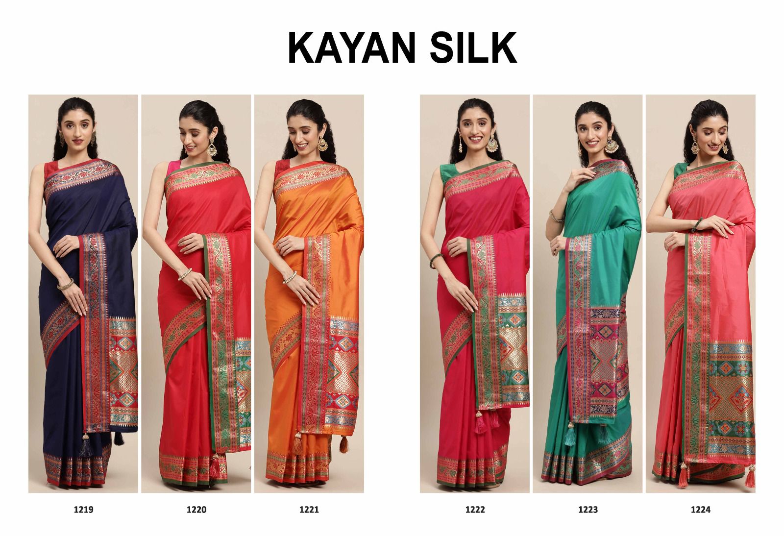 Astita Kayan Silk Saree Sari Catalog 6 Pcs (7) Astita Kayan Silk Saree Sari Catalog 6 Pcs - Image 8