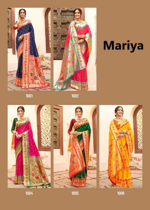 Astita Mariya Silk Saree Sari Catalog 5 Pcs - Image 7