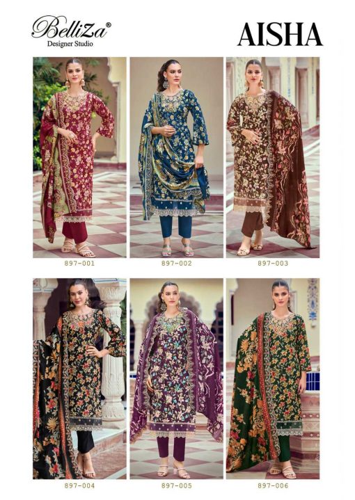 Belliza Aisha Cotton Salwar Suit Catalog 6 Pcs - Image 11