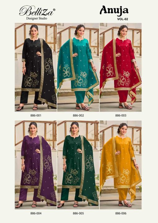 Belliza Anuja Vol 2 Viscose Salwar Suit Catalog 6 Pcs - Image 11