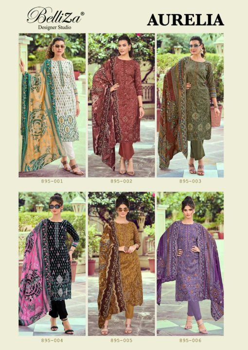 Belliza Aurelia Cotton Salwar Suit Catalog 6 Pcs - Image 11