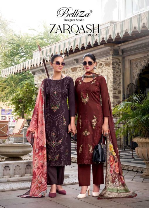 Belliza Zarqash Vol 10 Cotton Salwar Suit Catalog 6 Pcs - Image 2