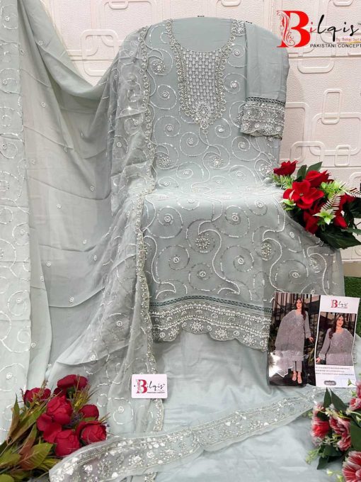 Bilqis B 154 E-H Georgette Salwar Suit Catalog 4 Pcs - Image 5