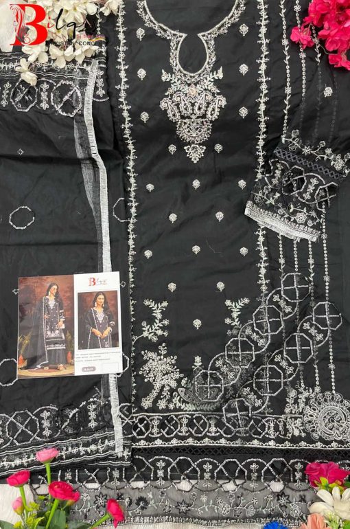 Bilqis B 164 A-B Organza Salwar Suit Catalog 2 Pcs - Image 5