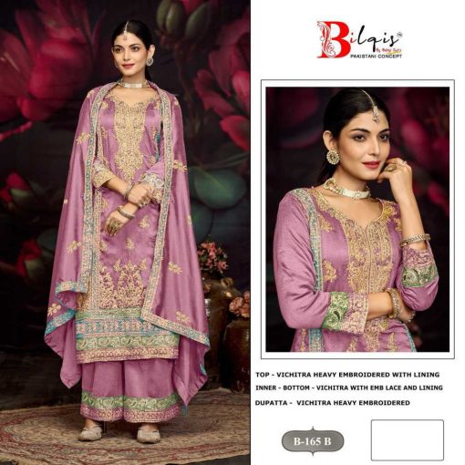 Bilqis B 165 A-C Fancy Salwar Suit Catalog 3 Pcs - Image 4
