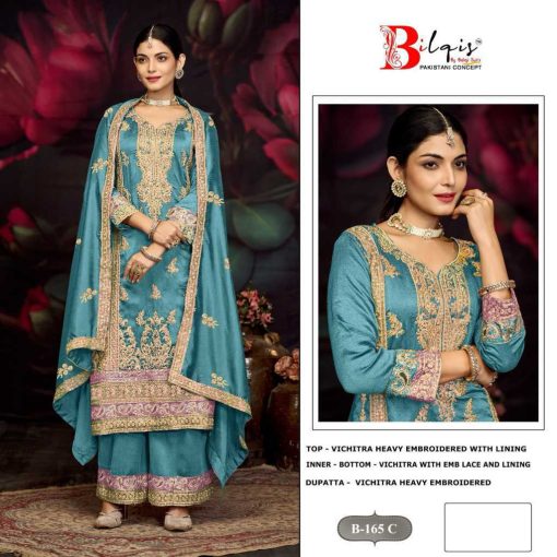 Bilqis B 165 A-C Fancy Salwar Suit Catalog 3 Pcs - Image 6