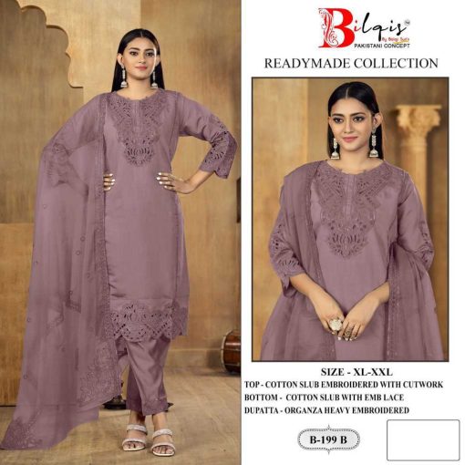 Bilqis B 199 A-D Cotton Readymade Salwar Suit Catalog 4 Pcs - Image 6
