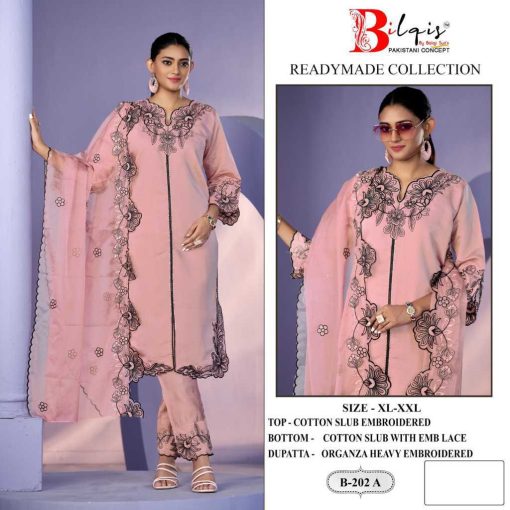 Bilqis B 202 A D Cotton Readymade Salwar Suit Catalog 4 Pcs 1 510x510 - Bilqis B 202 A-D Cotton Readymade Salwar Suit Catalog 4 Pcs