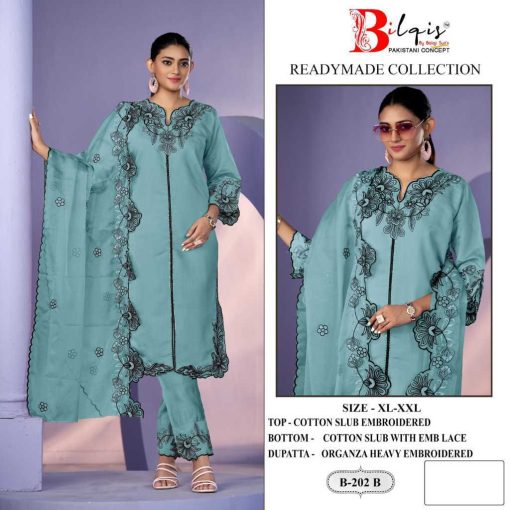 Bilqis B 202 A D Cotton Readymade Salwar Suit Catalog 4 Pcs 3 510x510 - Bilqis B 202 A-D Cotton Readymade Salwar Suit Catalog 4 Pcs