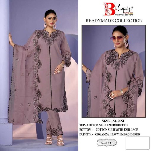 Bilqis B 202 A D Cotton Readymade Salwar Suit Catalog 4 Pcs 5 510x510 - Bilqis B 202 A-D Cotton Readymade Salwar Suit Catalog 4 Pcs