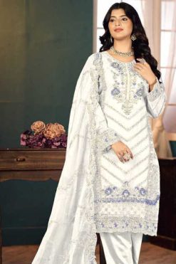 Bilqis B 208 A-D Organza Readymade Salwar Suit Catalog 4 Pcs